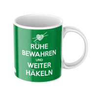 Becher - Ruhe bewahren und weiter häkeln