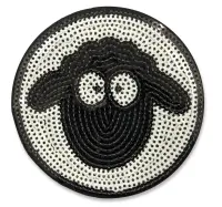 Paillettenaufnäher - Schaf