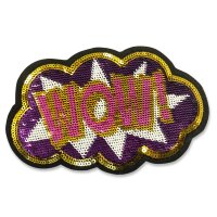 Paillettenaufnäher - WOW