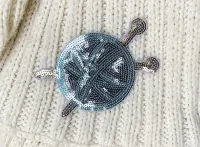 Paillettenaufnäher - Wolle