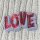 Paillettenaufnäher - LOVE