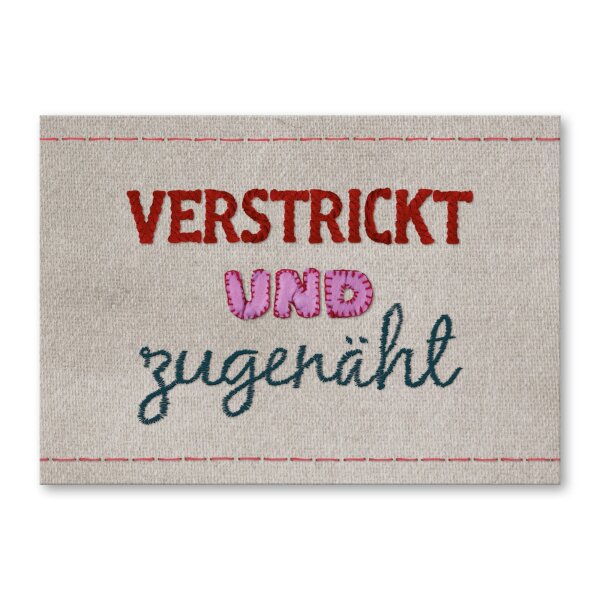 Verstrickt und zugenäht