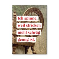 Ich spinne, weil stricken nicht schräg genug ist.