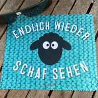 Brillenputztuch - Endlich wieder Schaf sehen