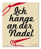 Brillenputztuch - Ich hänge an der Nadel