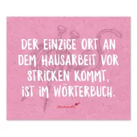 Brillenputztuch - Der einzige Ort an dem Hausarbeit vor...