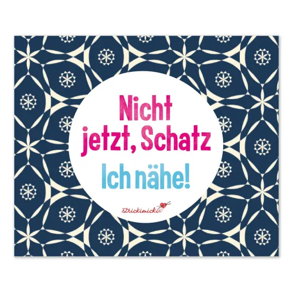 Brillenputztuch - Nicht jetzt, Schatz. Ich nähe!