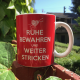 Becher - Ruhe bewahren und weiter stricken