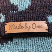 Lederetikett - Made by Oma
